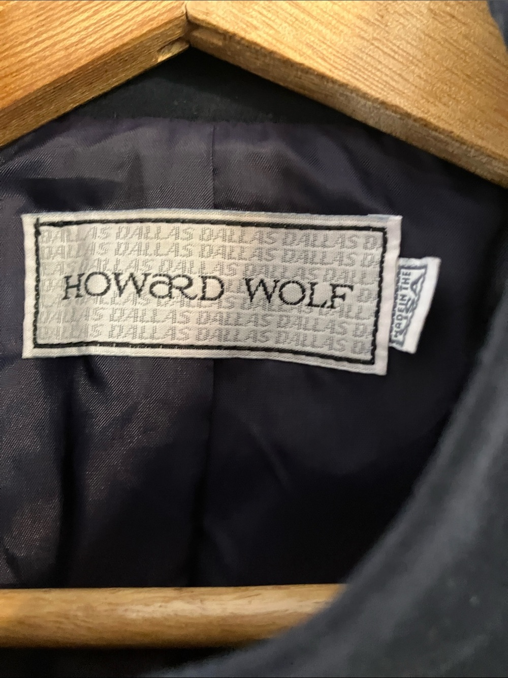 Howard Wolf Navy Embroidered Suede Bomber Jacket - Picture 2 of 9